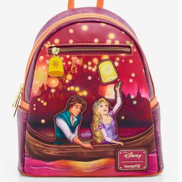 Loungefly Disney NWT Tangled Rapunzel & Flynn Boat Scene GITD Mini backpack main image 6